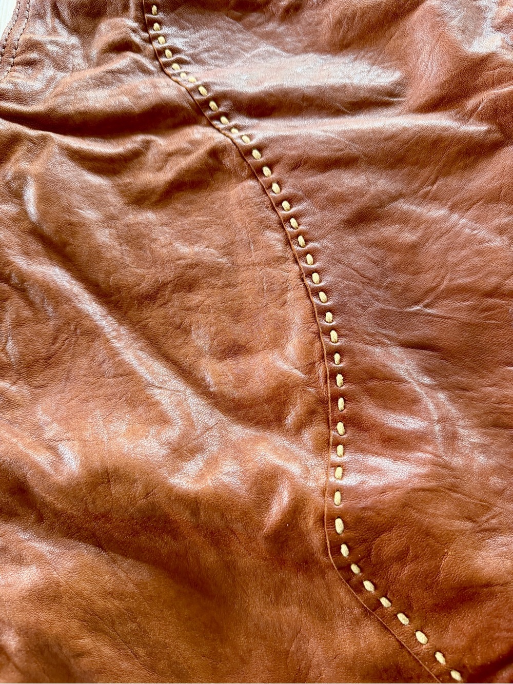 Lucky Brand Abbey Road Brown Leather Crossbody Tote - Distressed Finish - Picture 3 of 14